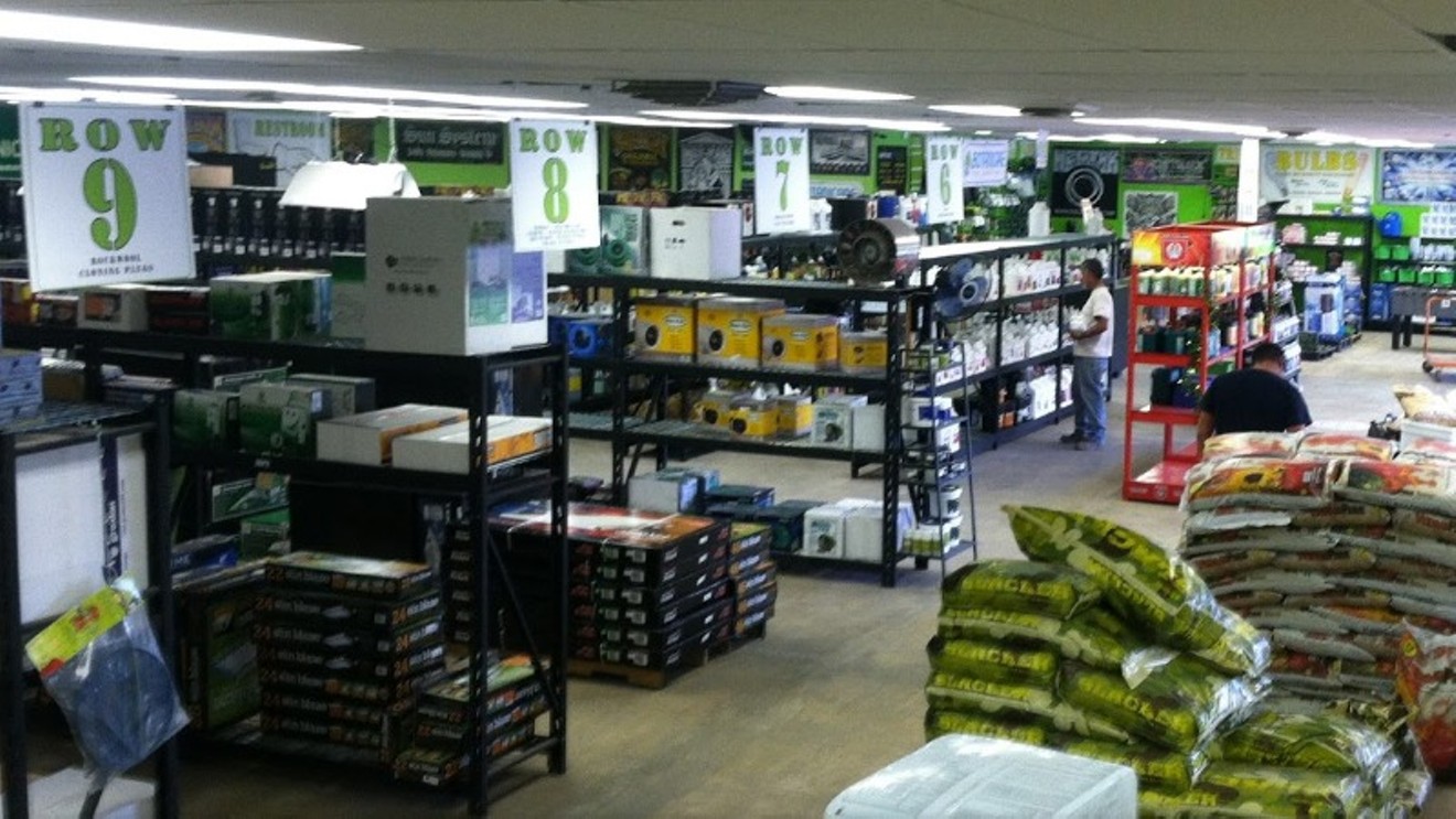 The inside of the Grow Depot store.