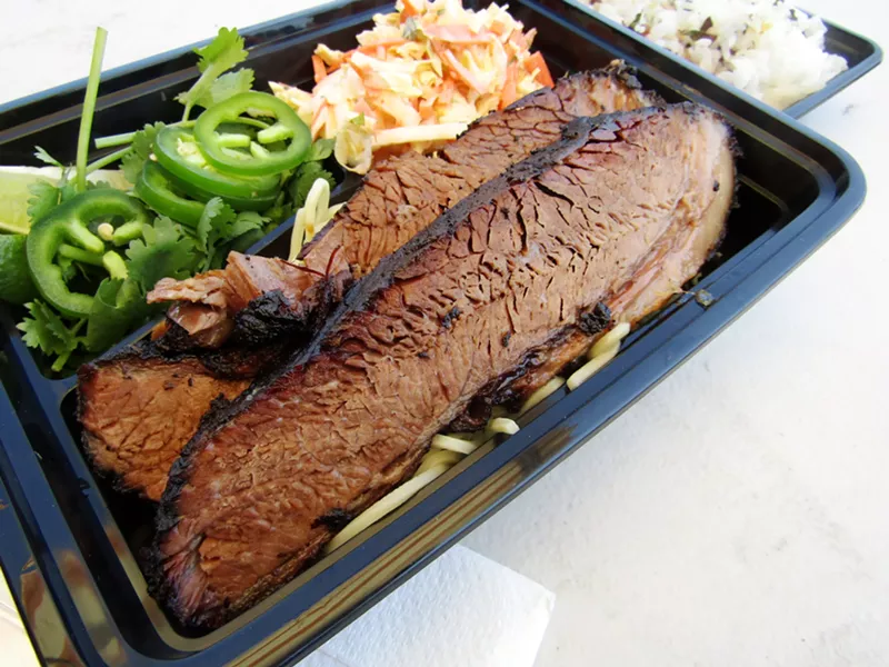Image: Smoked brisket with noodles, slaw and Vietnamese-style garnishes from Gypsy Q.