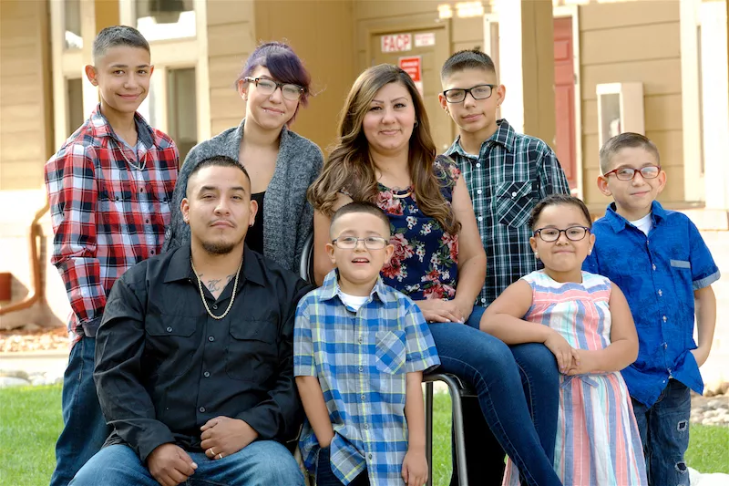 Image: Francisco and Liza Gonzalez with their six children.