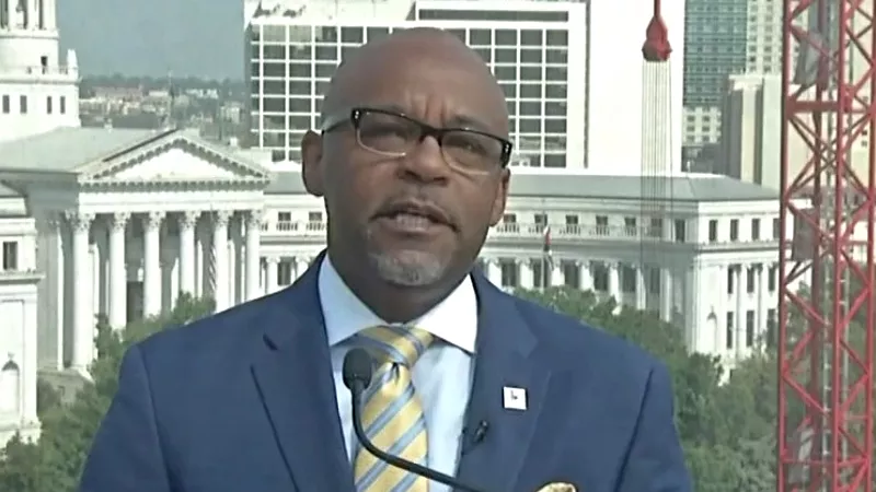 Image: Denver Mayor Michael Hancock delivered his 2021 State of the City speech from atop the Denver Central Library.