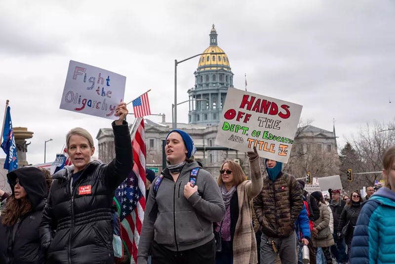 Image: protesters at Colorado Capitol