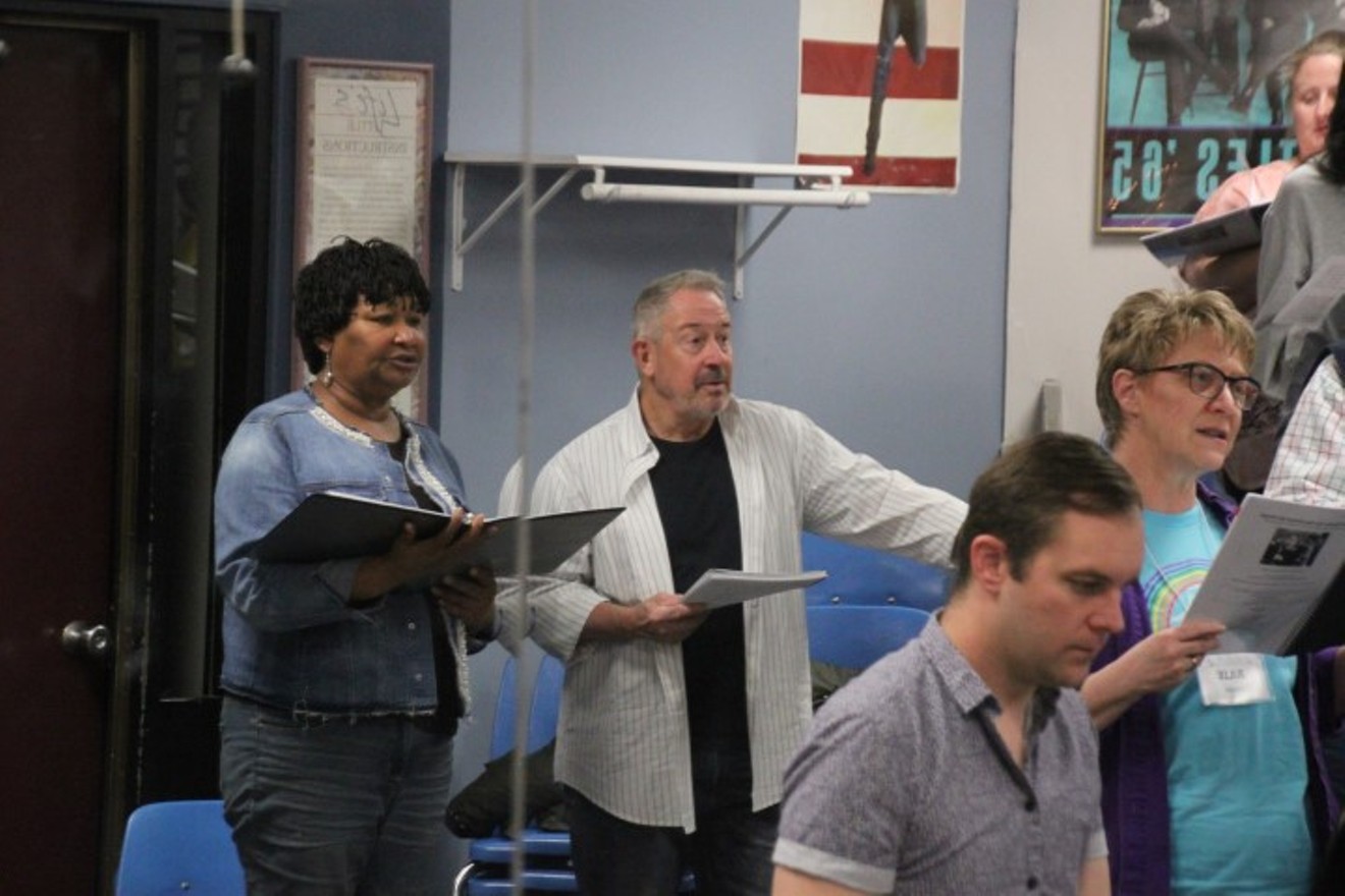 Hazel Miller, left, and Bill Loper in rehearsal for Bayard Rustin: The Man Behind the Dream.