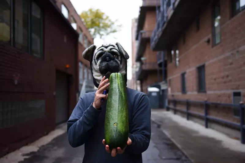 Image: Disclaimer: No fruits, vegetables or pug masks went unrecycled after the making of this video.