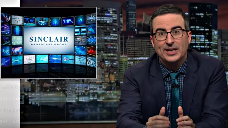 Image: On Last Week Tonight, host John Oliver took on the Sinclair Broadcast Group, which is about to become one of Denver's more powerful media companies.