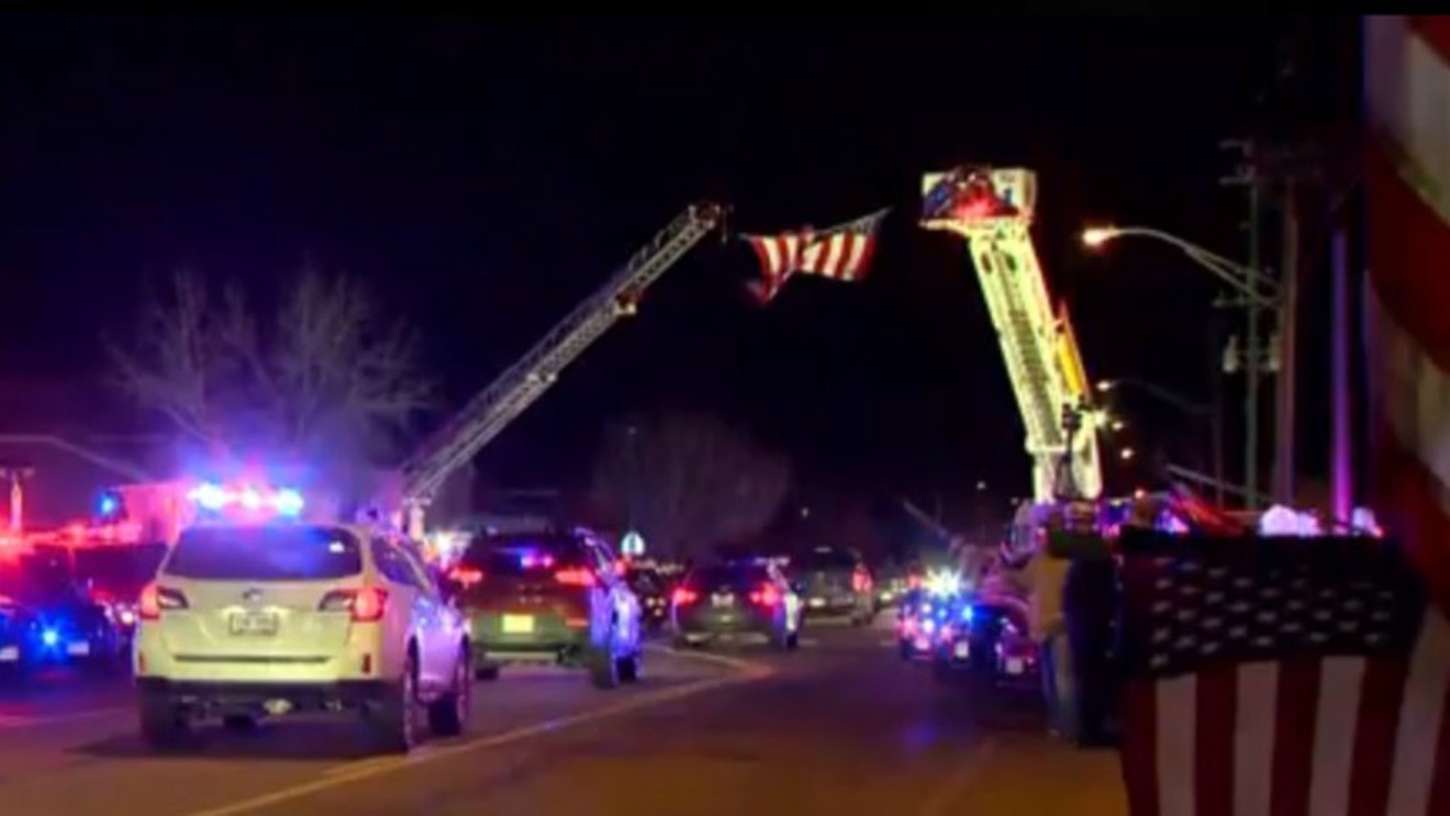 A procession of vehicles transported Deputy Heath Gumm's body back to Adams County.