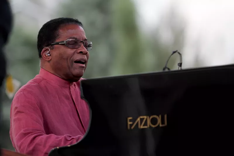 Image: Herbie Hancock performing at Denver Botanic Gardens on Monday night.