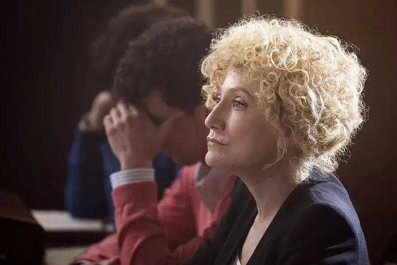 Image: Edie Falco plays defense attorney Leslie Abramson in the eight-episode NBC series Law & Order True Crime: The Menendez Murders.