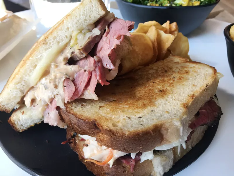 Image: Rye Society uses bread from Denver's City Bakery and its pastrami from Old World Provisions in New York to make its Reuben sandwiches.