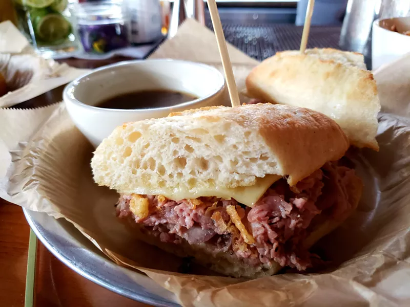 Image: The Frenchie dip, one of the sandwiches on the Pony Up menu.