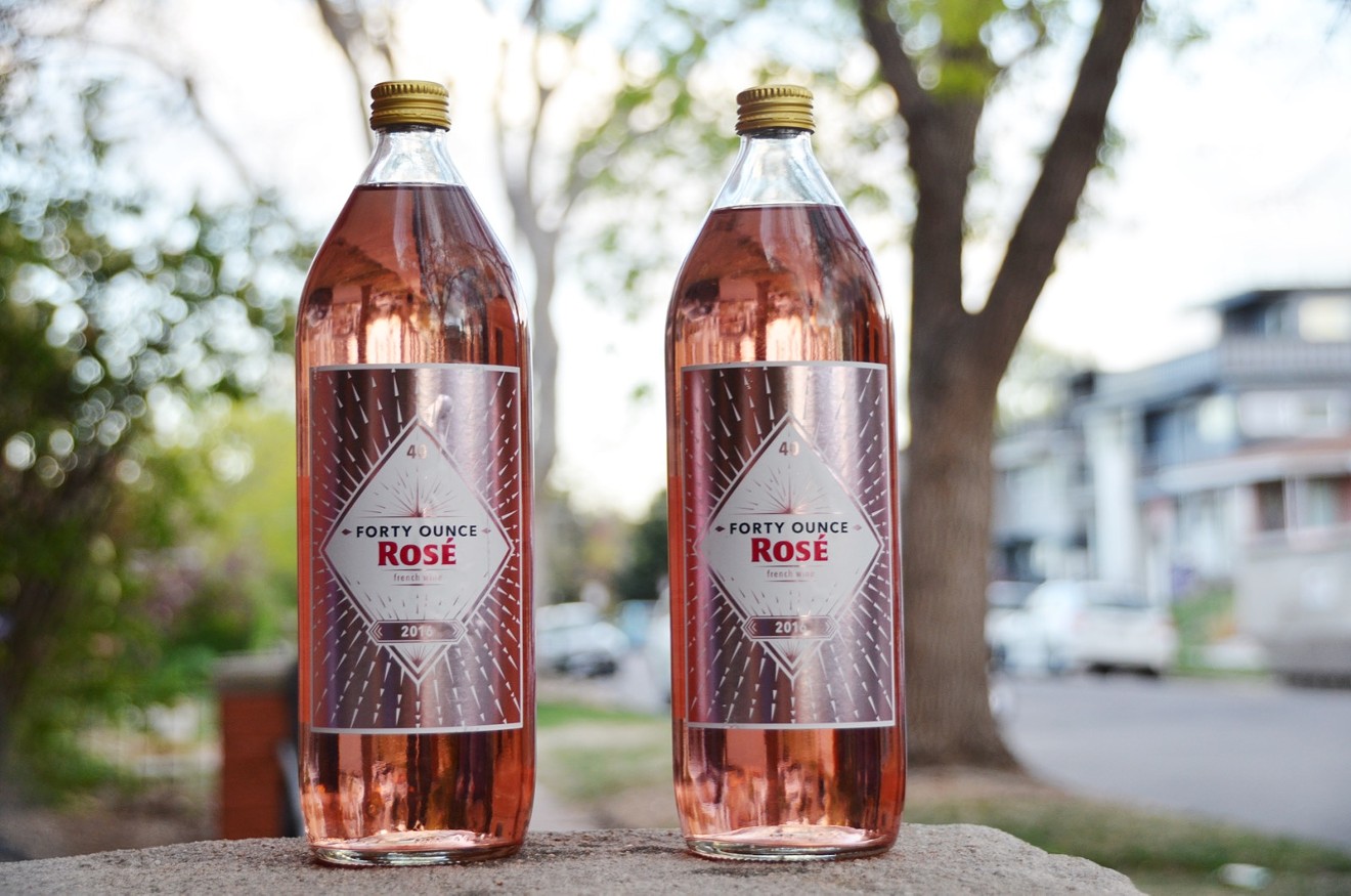 Forty-ounce bottles of rosé are on sale at very few Denver liquor stores.