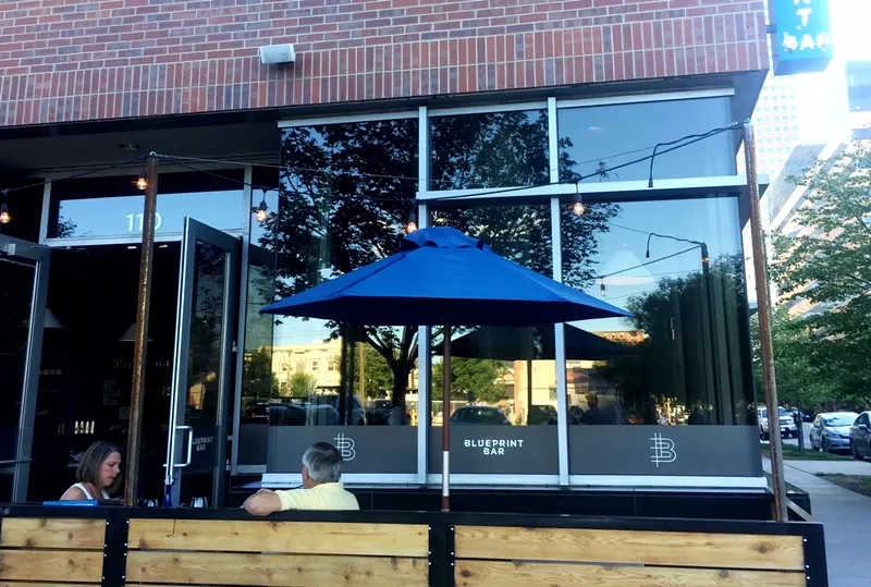 Image: Blueprint Bar takes up an inconspicuous corner of 17th Avenue and Pennsylvania Street.