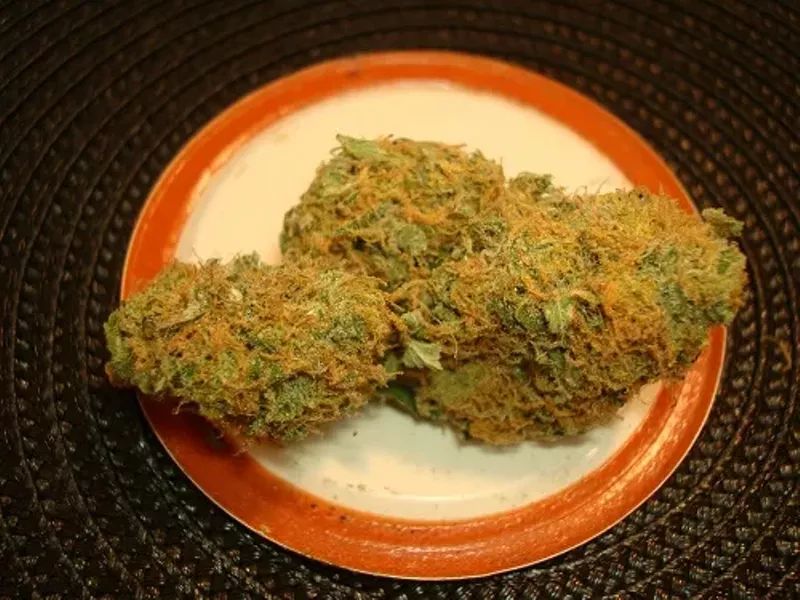 Image: Bright green cannabis buds