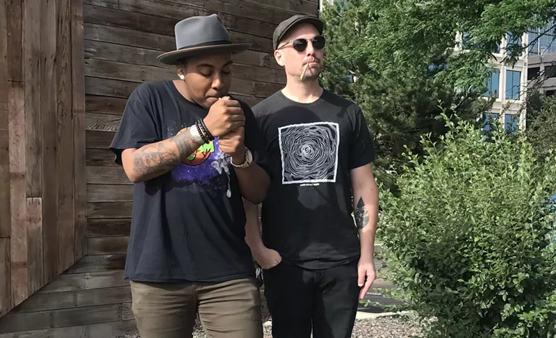 Image: Motet members Parris Flemming (left) and Ryan Jalbert like to create music after a joint or two.