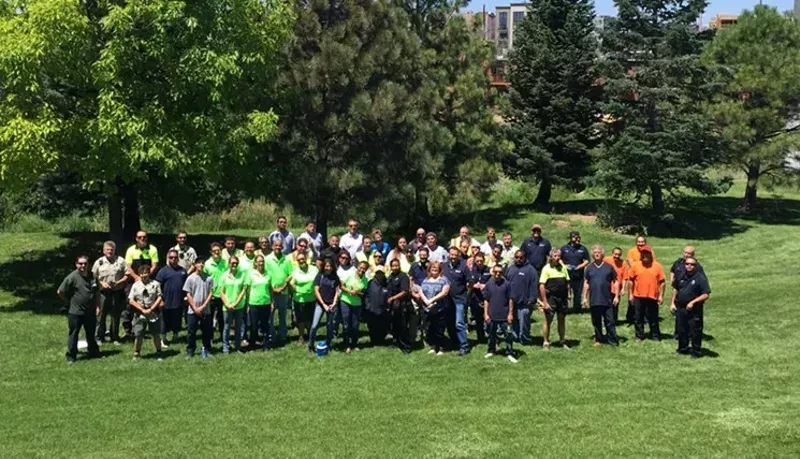 Image: The Denver Police, Sheriff and Parks and Recreation departments celebrated the July 13, 2016, sweep with a barbecue.