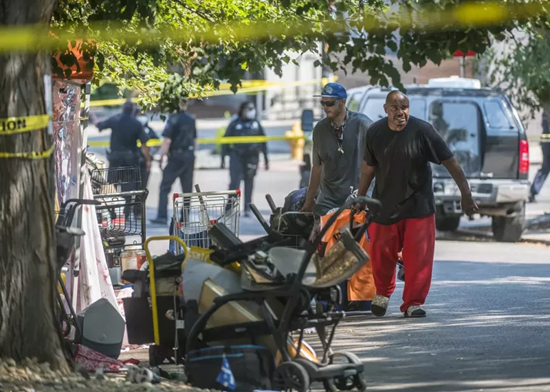 Image: Denver is on the hot seat again over homeless encampment sweeps.