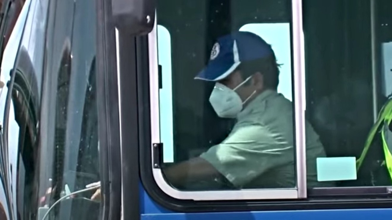 RTD Denver bus drives are required to wear masks while on the job.