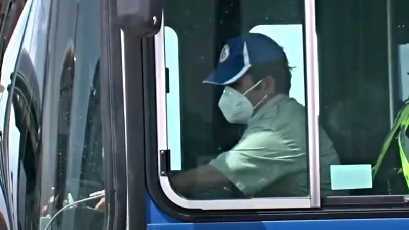 Image: RTD Denver bus drives are required to wear masks while on the job.