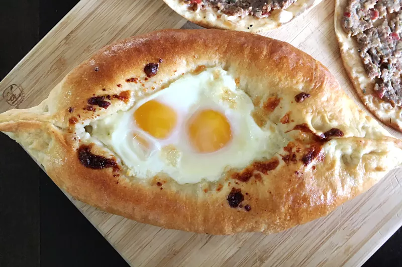 Image: House of Bread's ajarski khachapuri might be the only one of its kind in Denver.