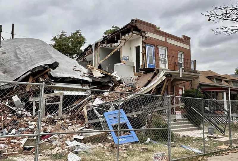 Image: A fourplex at 457 South Lincoln Street in Denver, Colorado, that exploded in August 2023.