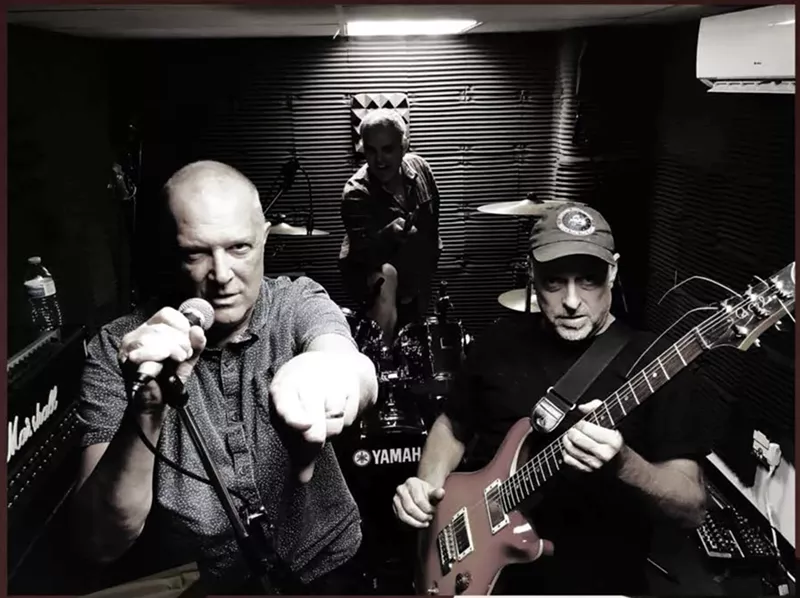 Image: The Way Backs, featuring members of Denver ’80s band Denny & the Way Outs, recording its new EP, Unfinished Business.