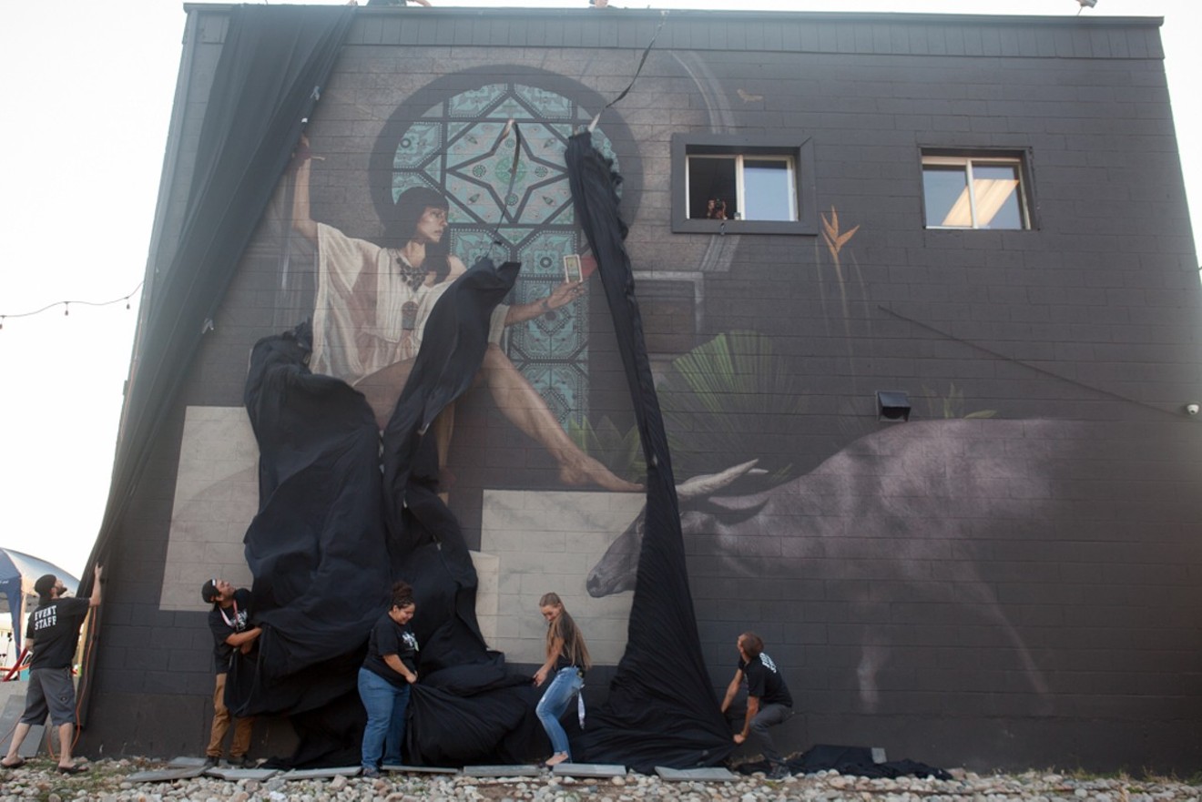 Diego Pellicer dispensary unveils a multi-story mural on the side of its dispensary.
