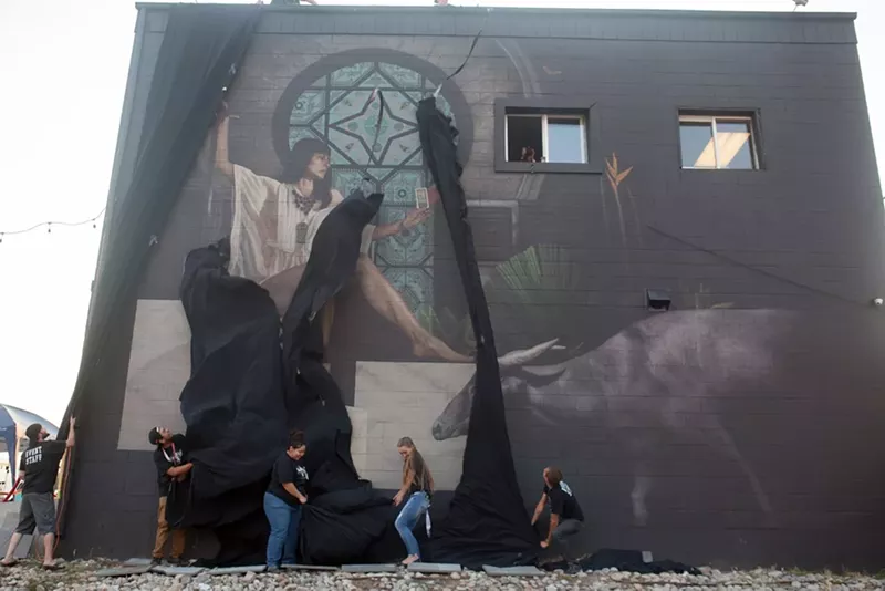 Image: Diego Pellicer dispensary unveils a multi-story mural on the side of its dispensary.