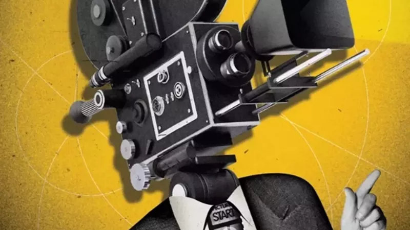 Image: A humanoid camera in a suit illustration