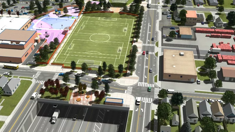 Image: A visualization of the four-acre cover that's the most complicated challenge of the Central 70 project. See other simulations below.
