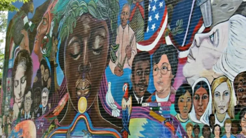 Image: A mural in the Cole neighborhood.