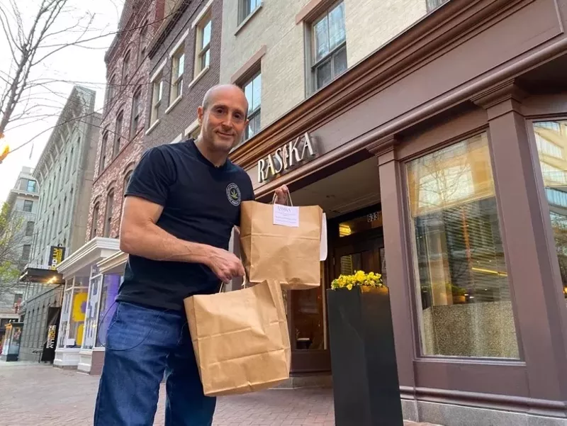Image: Joel Haas has eaten over 450 meals across the country, always after a toke.