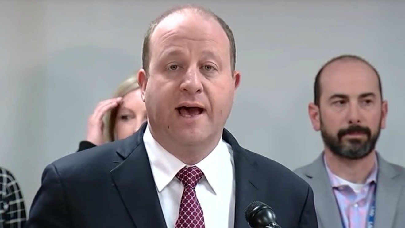 Governor Jared Polis during a March 5 press conference about the state's first confirmed coronavirus case.