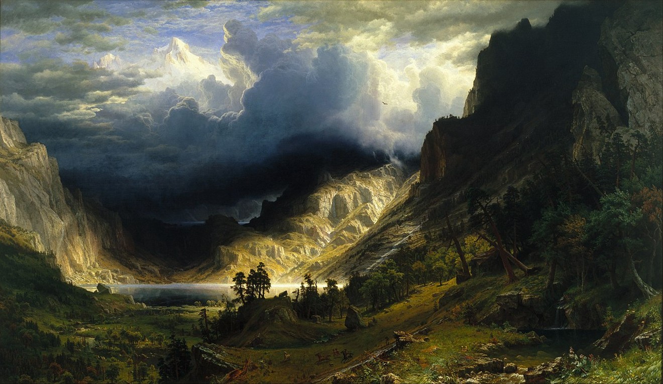 "A Storm in the Rocky Mountains, Mount Rosalie, " by Albert Bierstadt, 1866.