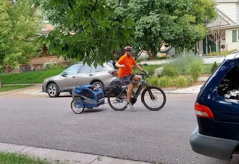 Image: Dave Wolf was enjoying his new e-bike before it was stolen.