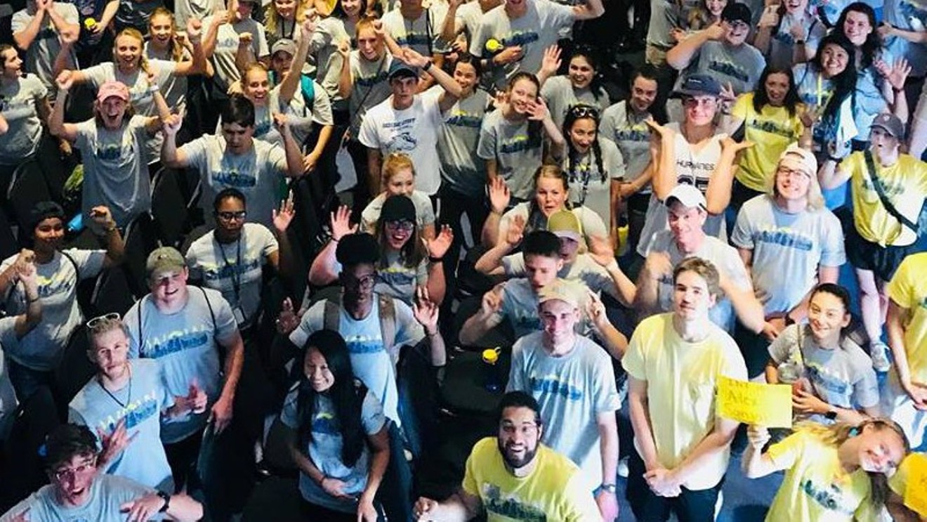 Students at Colorado Christian University gathered for an August event.