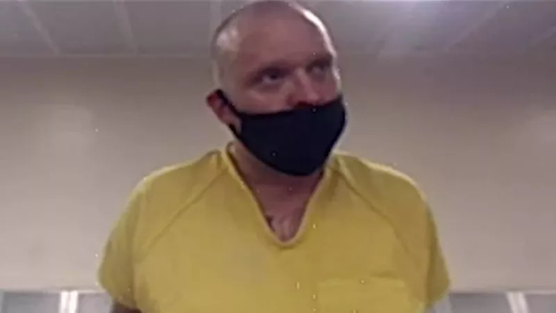 Image: Arrestee Richard Platt during a July 11 court appearance in Denver.