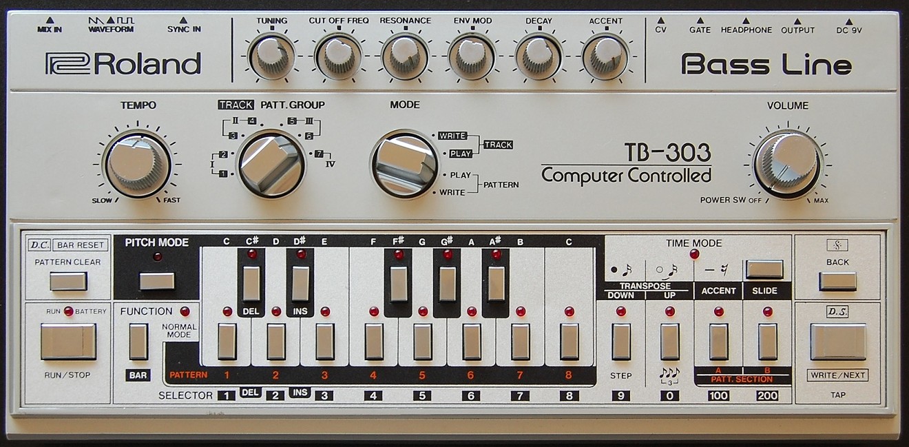 EDM is popular in the 303, thanks to the TB-303.