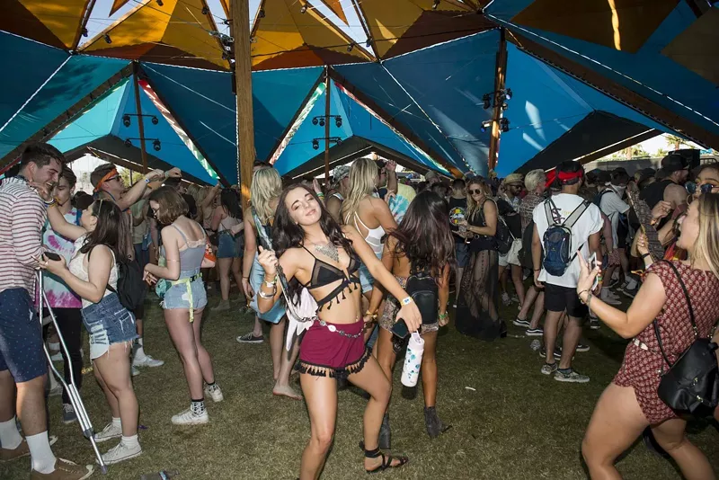 Image: Dancers at the Coachella DoLaB stage