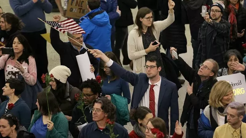 Image: An image from our January slideshow "Photos: These Protesters at DIA Condemned Trump's Refugee Ban."