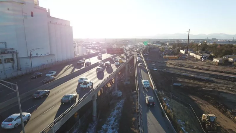 Image: A look at the now permanently closed York Street on-ramp to westbound Interstate 70.