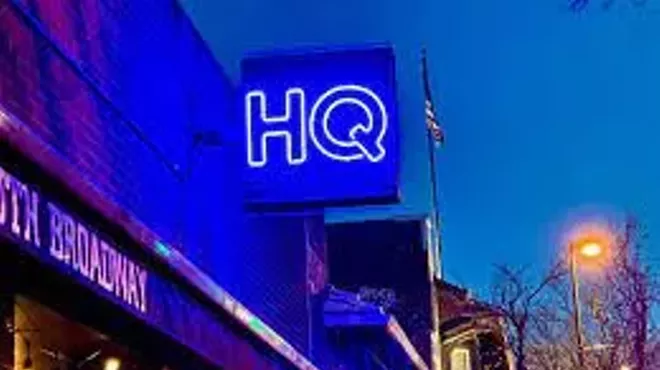 denver club outside at night with neon