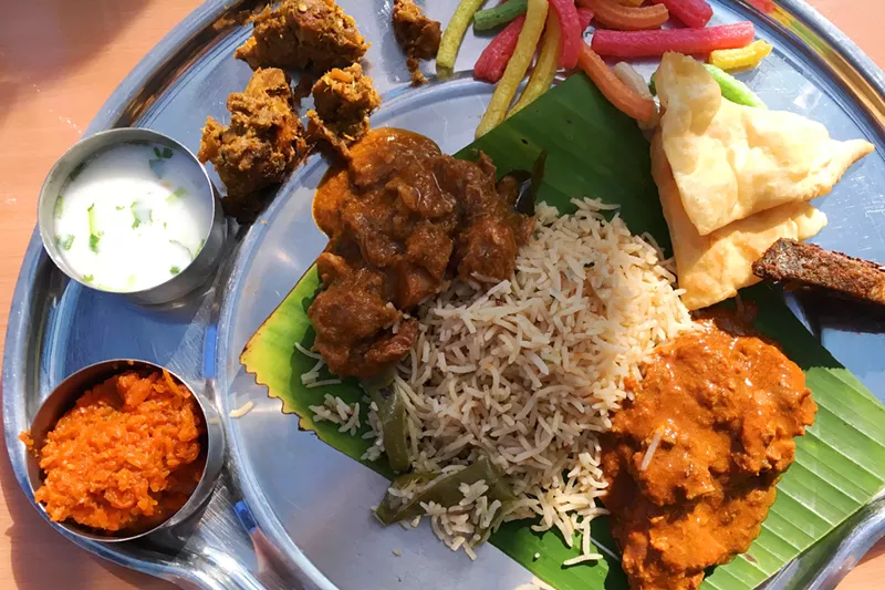 Image: Goat, chicken, fish rice and other bites are part of the Sunday unlimited special at Hyderabad House.