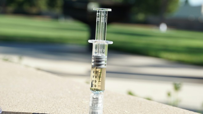 THC distillate syringe