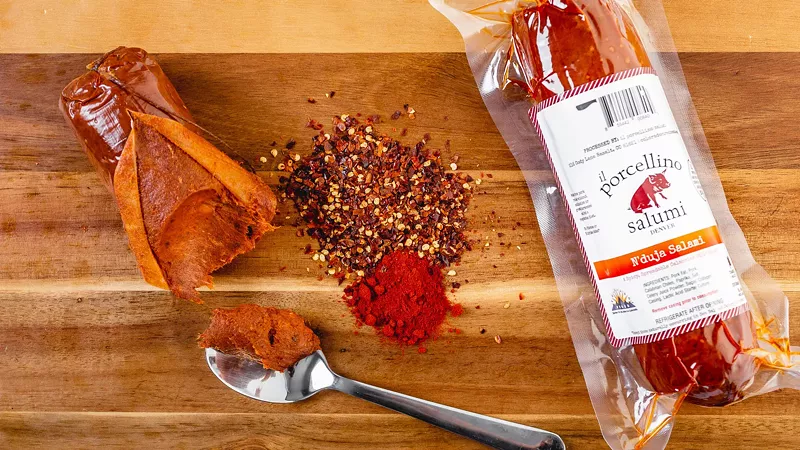 Image: One of Il Porcellino's new products is 'nduja, a soft, spreadable Italian salami.