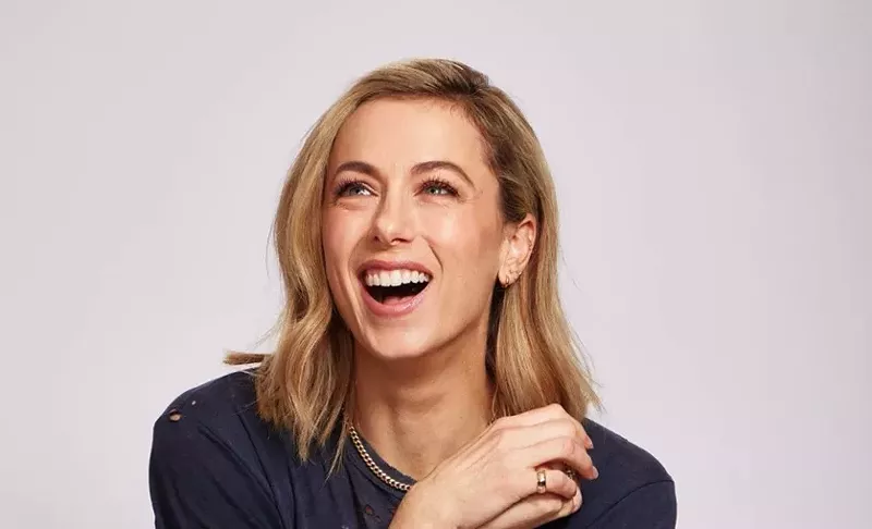 Image: blonde woman smiling