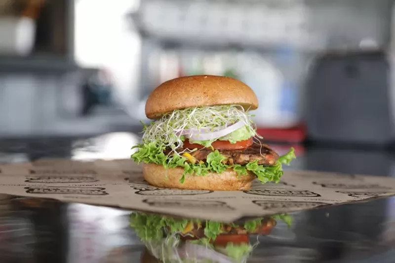 Image: This veggie burger at Illegal Burger could soon be cannabis-infused.