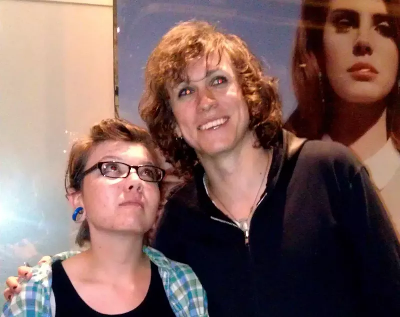 Image: At thirteen, Brittany Strummer (left) started writing Laura Jane Grace of Against Me!.