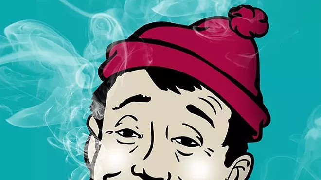 cartoon stoner smokes joint
