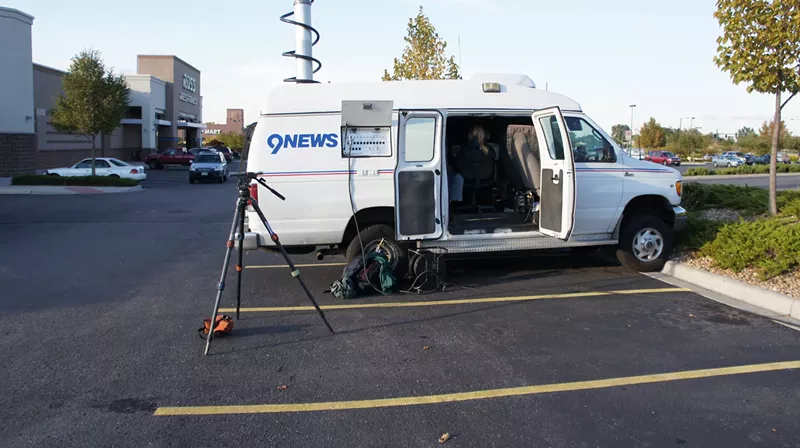 Image: A 9News live truck
