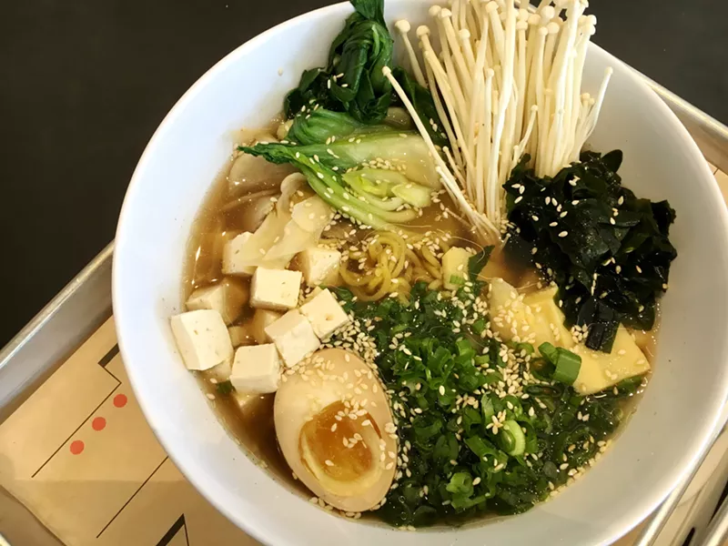 Image: Vegetable mushroom ramen at Gaijin.