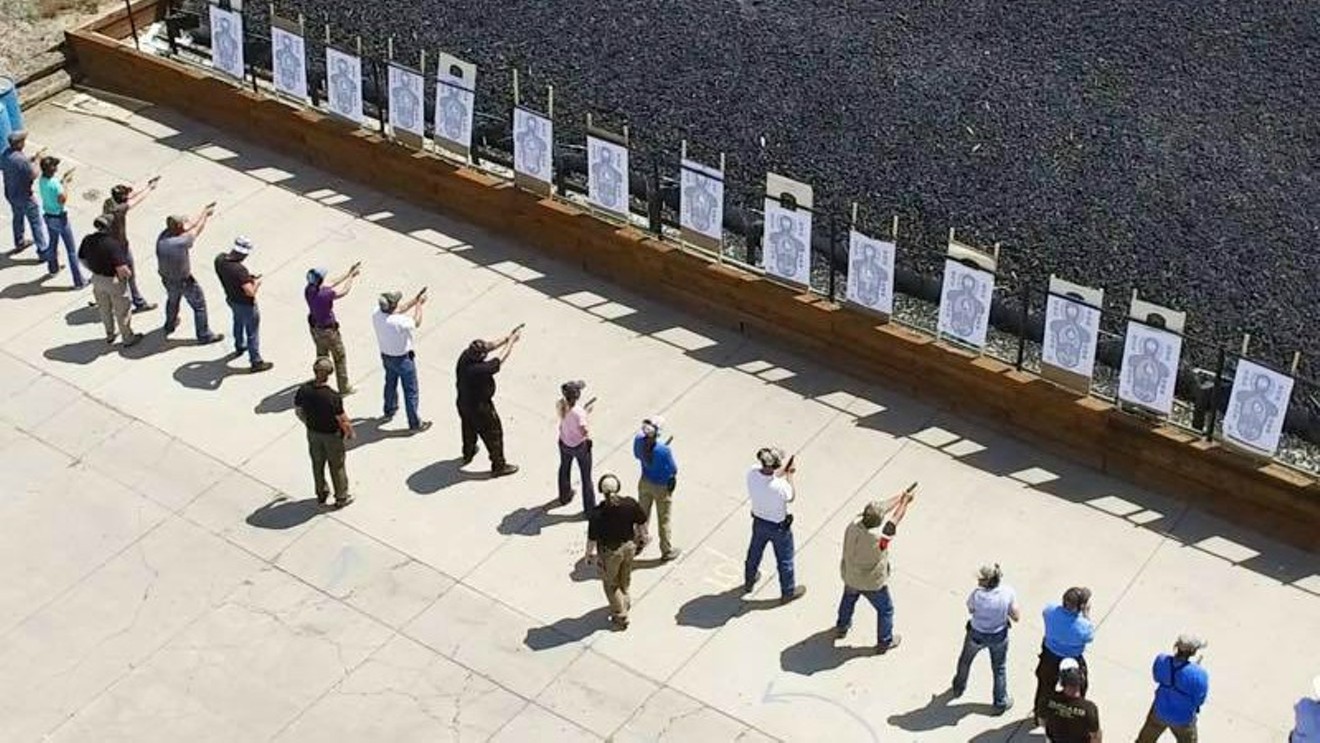 FASTER Colorado students at a shooting range.